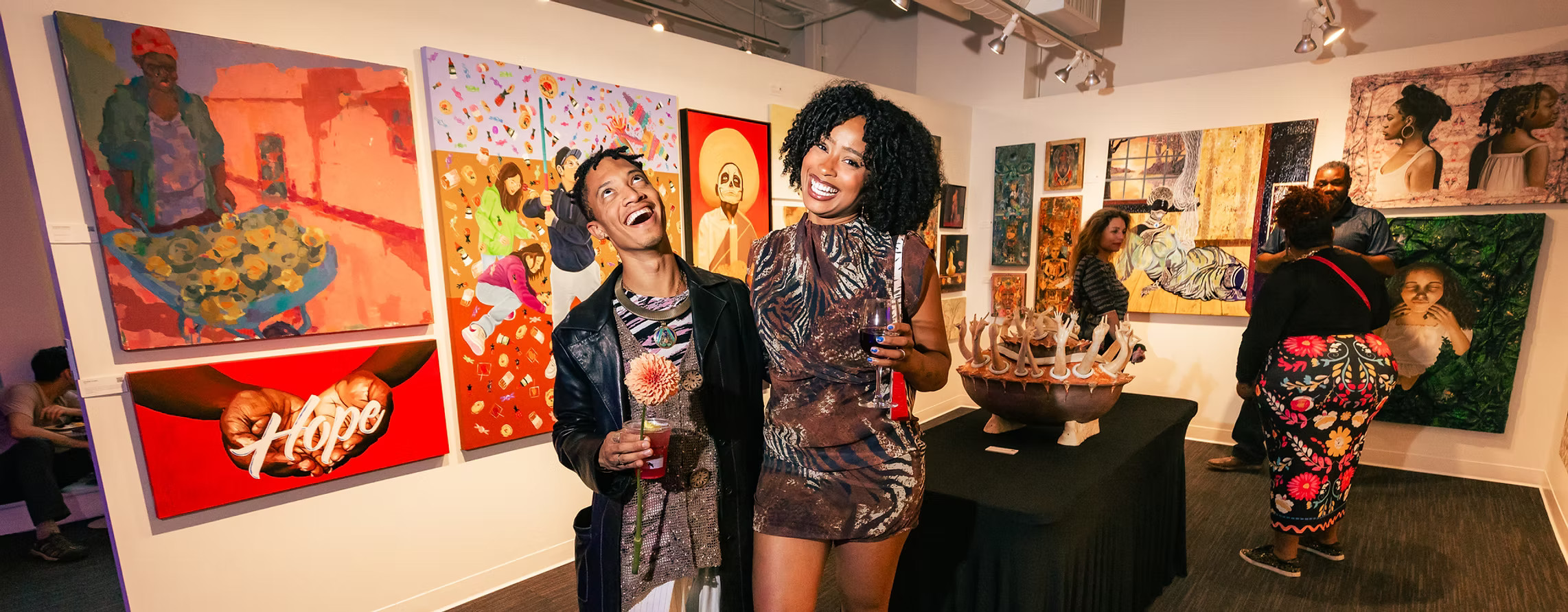 Guests in the gallery